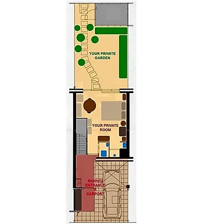 Private Studio, Patio Garden And Free Car Parking Bed & Breakfast